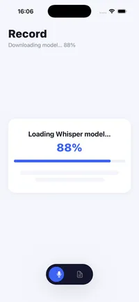Whispr Notes — Transcription Vocale Temps Réel en Local — Téléchargement du modèle Whisper au premier lancement